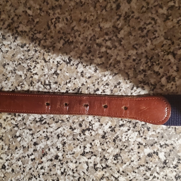 COPY - Coach linen/leather belt 42 length vintage blue - Picture 4 of 4